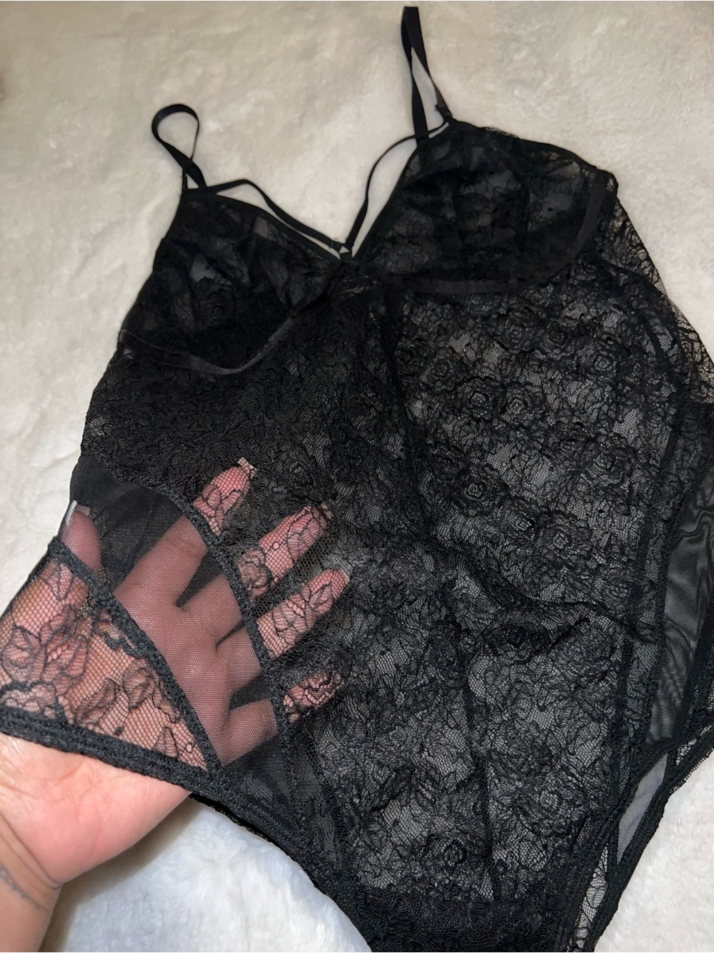torrid Black Lace Sheer bodysuit